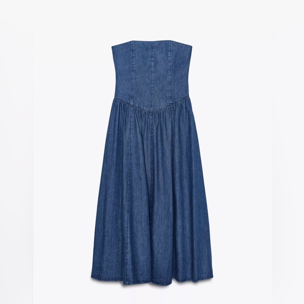 ZARA TRF Denim Midi Dress – NWT – Size XL